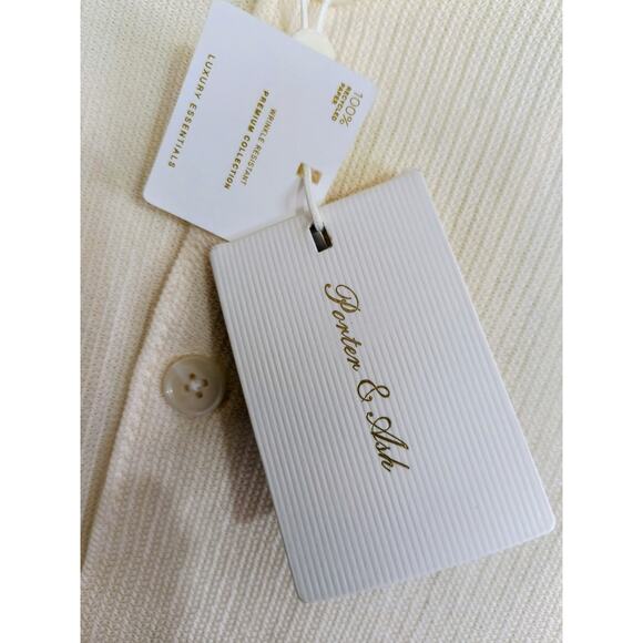 Porter and Ash Men's Cream Colored Button Down Shirt NWT Size M - Picture 3 of 13